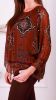 Obrazek Bluzka elegancka BOHO2 jedwab od XXS do M Włochy