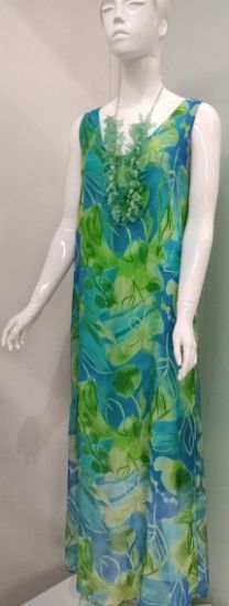 Obrazek Sukienka elegancka Fantazyjne kuli jedwab maxi na ramiączkach fantazy XSS/XS do S/M Italy