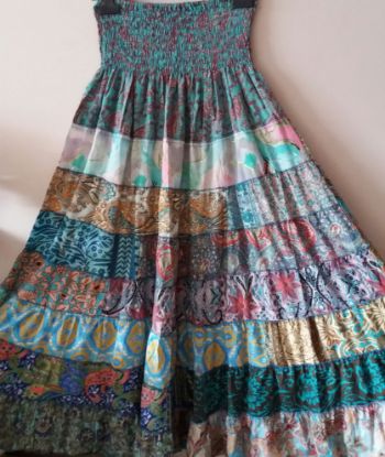 Obrazek Spódnica BOHO P4 Patchwork jedwab naturalny Italy