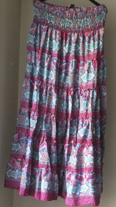Obrazek Spódnica maxi BOHO1 jedwab naturalny Italy