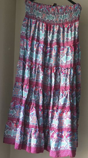 Obrazek Spódnica maxi BOHO1 jedwab naturalny Italy