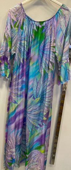 Obrazek Sukienka elegancka LUSI Haiti hiszpanka midi jedwab XS/S - 40/42 Włochy