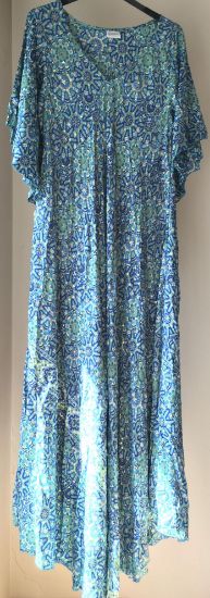 Obrazek Sukienka maxi BOHO 10,1 z jedwabiu naturalnego S/M - 46/48 Włochy