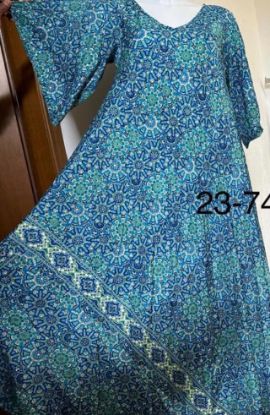 Obrazek Sukienka maxi BOHO 10,1 z jedwabiu naturalnego S/M - 46/48 Włochy