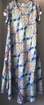 Obrazek Sukienka midi/maxi BOHO 10.3 z jedwabiu naturalnego rozkloszowana M/L - 52/54 Włochy - kopiuj
