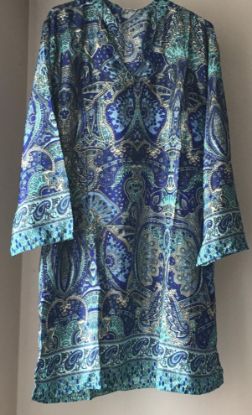 Obrazek Tunika, sukienka tunikowa BOHO 1 jedwab naturalny od XXS - 40 Włochy