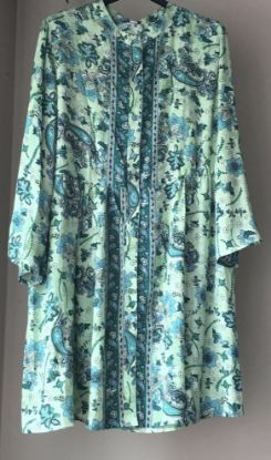 Obrazek Tunika, sukienka szmizjerka mini BOHO 3 jedwab naturalny od XS - 42/44 Włochy