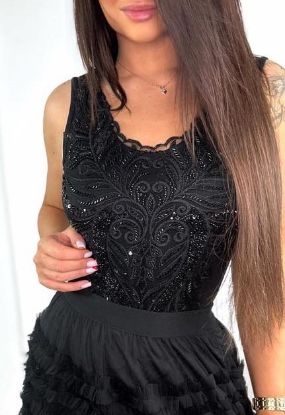 Obrazek Body eleganckie haft, koraliki, cekiny Francja