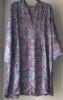 Obrazek Tunika, sukienka szmizjerka mini BOHO 4 jedwab naturalny XXS - 40/42 Włochy