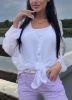 Obrazek Koszula z topem 2w1 jedwab naturalny S/M - 48/50 Włochy