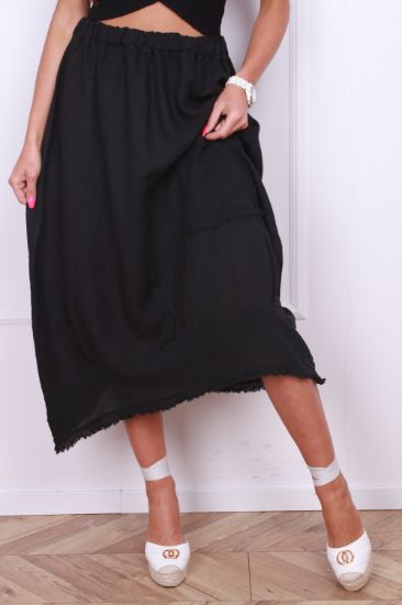 Obrazek Spódnica len asymetryczna TULIPAN midi/maxi M/L - 48/50 Włochy