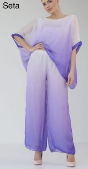 Obrazek Komplet elegancki TORI Ombre jedwab UNI od XS/S do 40/42 Włochy