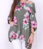Obrazek Tunika len asymetryczna magnolie M/L - 58/60 Włochy