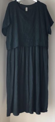 Obrazek Sukienka len maxi, midi podwójna, haft S/M  - 46/48 Włochy