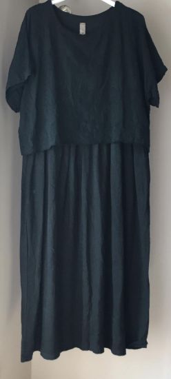 Obrazek Sukienka len maxi, midi podwójna, haft S/M  - 46/48 Włochy