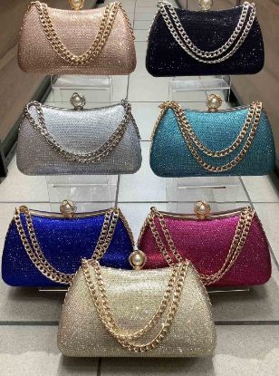 Obrazek Torebka, kuferek z kryształami Swarovski i perłą Włochy