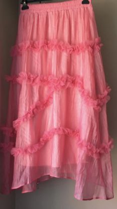 Obrazek Spódnica maxi asymetryczna organza, tiul XS - 42 Włochy