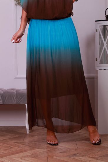 Obrazek Spódnica jedwab naturalny maxi ombre XS/S - 44/46 Włochy
