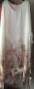 Obrazek Sukienka elegancka BAT midi/maxi bordiura ornament jedwab UNI od S - 50/52 Italy