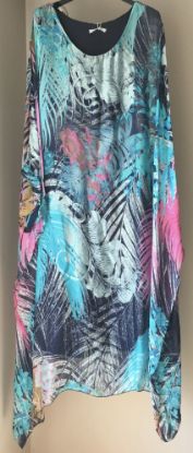 Obrazek Sukienka elegancka BAT midi Haiti jedwab UNI od S - 50/52 Italy