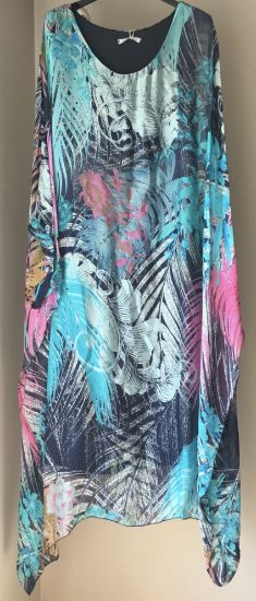 Obrazek Sukienka elegancka BAT midi/maxi Haiti jedwab UNI od S - 50/52 Italy
