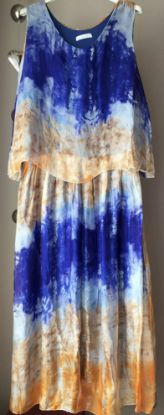 Obrazek Sukienka elegancka LILLY R SLIM OMBRE TERCET midi jedwab XXXS/XXS do XS/S Włochy
