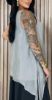 Obrazek Tunika elegancka asymetryczna dwuwarstwowa UNI SLIM SIZE od XXS - S/M Włochy