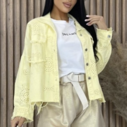 Obrazek Katana elegancka jeans z haftem Richelieu od S/M do 46/48 z Włoch