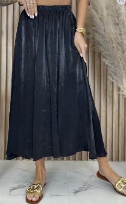 Obrazek Spódnica elegancka maxi jedwab gładka perła S/M - 44/46 Włochy