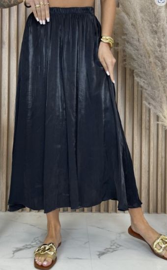 Obrazek Spódnica elegancka maxi jedwab gładka perła S/M - 44/46 Włochy