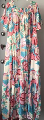 Obrazek Sukienka elegancka maxi hiszpanka KWIATY UNI od 40/42 - 46/48 Włochy