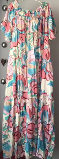 Obrazek Sukienka elegancka maxi hiszpanka KWIATY UNI od 40/42 - 46/48 Włochy