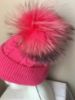 Obrazek Czapka elegancka kaszmir, angora, futro pompon, warkocz i zygzak Włochy