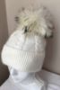 Obrazek Czapka elegancka kaszmir, angora, futro pompon, warkocz i zygzak Włochy