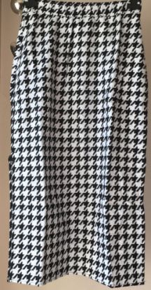 Obrazek Spódnica elegancka midi pepitka biało-czarna UE