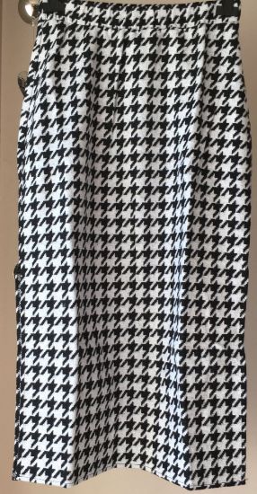 Obrazek Spódnica elegancka midi pepitka biało-czarna UE