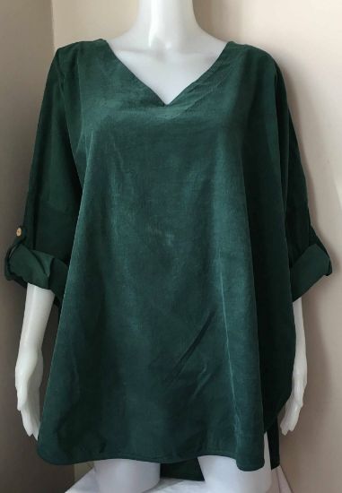 Obrazek Tunika, bluzka długa sztruks UNI PLUS SIZE od L/XL do 50/52 Włochy