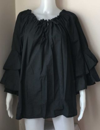 Obrazek Bluzka elegancka, tunika rękawy falbany UNI S/M - 44/46 Włochy