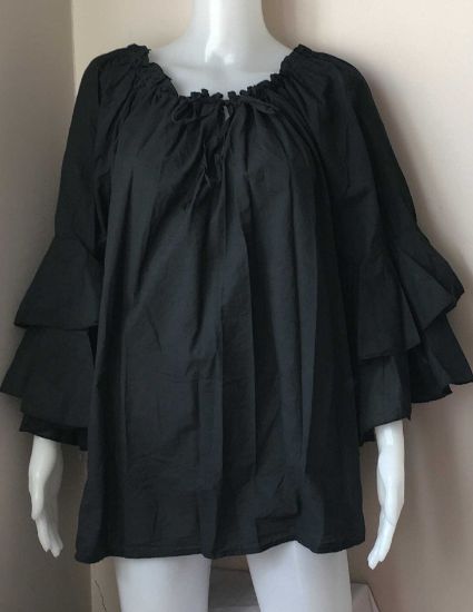 Obrazek Bluzka elegancka, tunika rękawy falbany UNI S/M - 44/46 Włochy