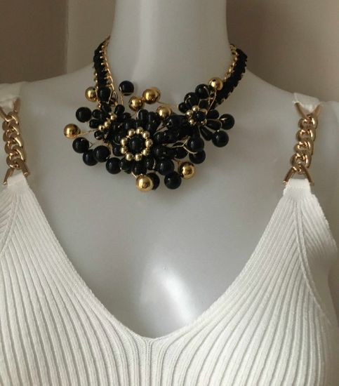 Obrazek Naszyjnik elegancki typu choker, princess Perłowe Kwiaty z Włoch