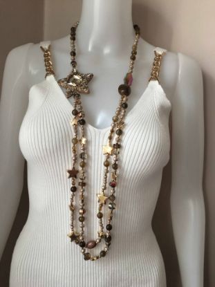 Obrazek Biżuteria artystyczna - Naszyjnik dlugi Gwiazdy z Włoch