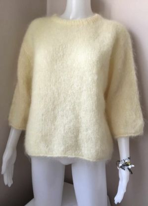 Obrazek Sweter elegancki 3/4 rękaw KID MOHER OK rozm. UNI SLIM SIZE od XXS/XS - 40/42 Włochy